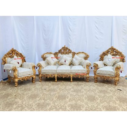 Star Enterprises Wooden Luxury Sofa Set with Center Table