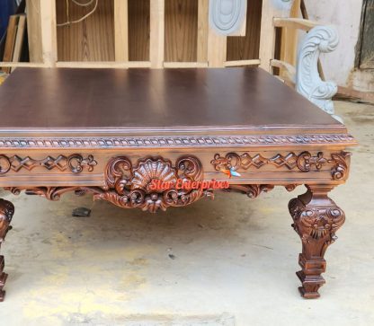 Wooden Antique Center Table TBL-013 - Image 4