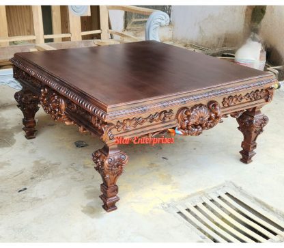 Wooden Antique Center Table TBL-013 - Image 5