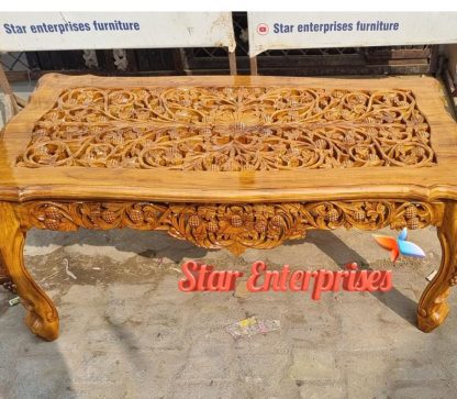 Wooden Carved Center Table TBL-01 - Image 3