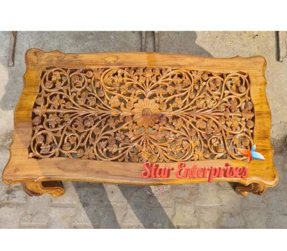 Wooden Carved Center Table TBL-01 - Image 4