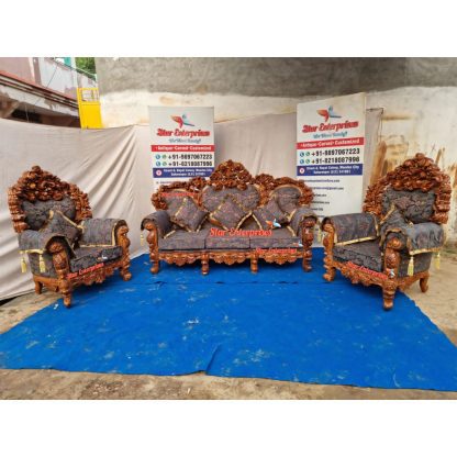 Wooden Teak Wood Carved Sofa Set