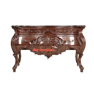 Antique Hyderabad Teak Wood Console Table