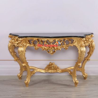 Star Enterprises Teak Wood Hand Carved Console Table CNSL-06 - Image 3