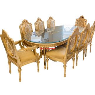 High Quality Dining Set in Gold Polish