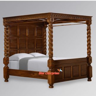 Wooden Canopy Bed