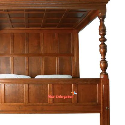 Star Enterprises Wooden Classic Canopy Bed CNB-08 - Image 4