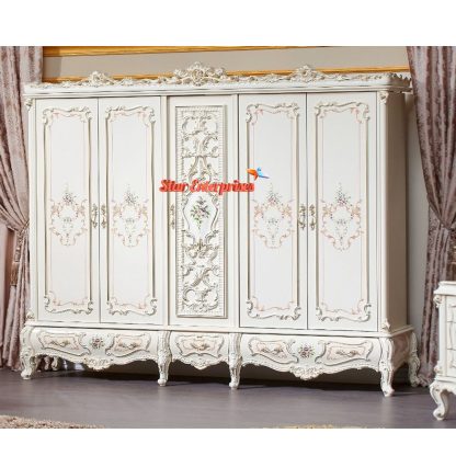 Star Enterprises Wooden Luxury Hand Carved Almirah ALM-011 - Image 2