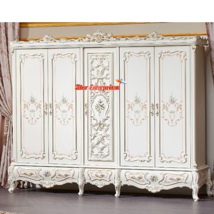 Star Enterprises Wooden Luxury Hand Carved Almirah ALM-011 - Image 3