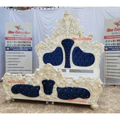 Star Enterprises Teak Wood Luxury Maharaja Bed BD-030 - Image 2