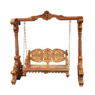 Teak Wood Antique Carved Swing