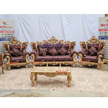 Teak Wood Maharaja Sofa Set