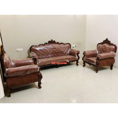 Teak Wood Modern Style Sofa Set