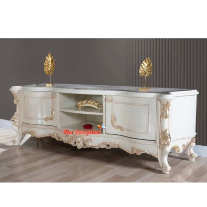 Teak Wood Modern Style TV Cabinet TVCB-023 - Image 3