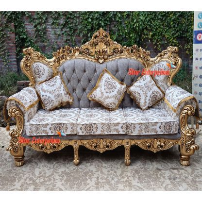 Star Enterprises Wooden Antique Maharaja Royal Sofa Set SOFA-031 - Image 2