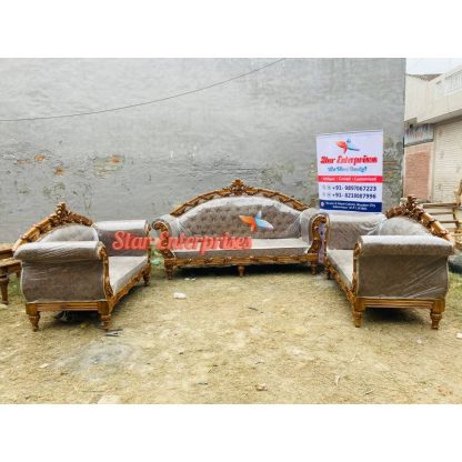 Star Enterprises Wooden Royal Maharaja Sofa Set SOFA-063 - Image 2