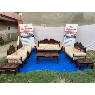 Teak Wood Traditional Hand Carved Sofa Set