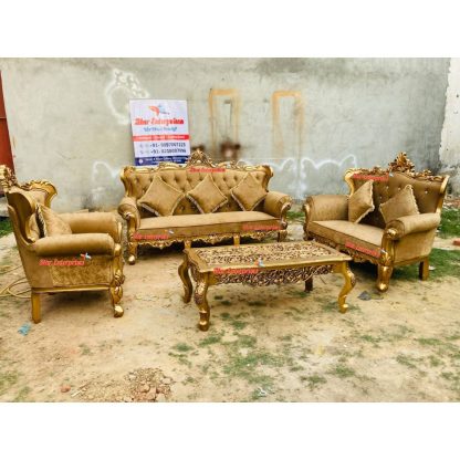 Star Enterprises Wooden Antique Carved Sofa Set SOFA-056 - Image 5