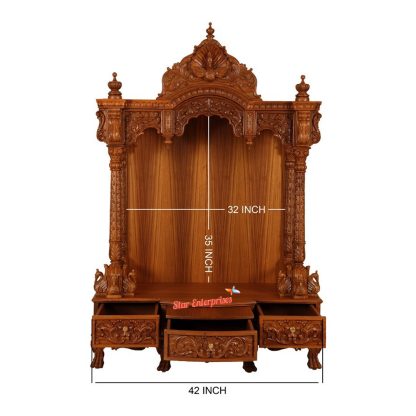 Star Enterprises Wooden Handcrafted Temple TMP-012 - Image 2
