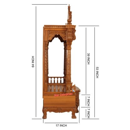 Star Enterprises Wooden Handcrafted Temple TMP-012 - Image 3