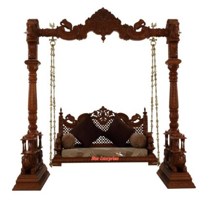 Wooden Indian Traditional Carved Swing