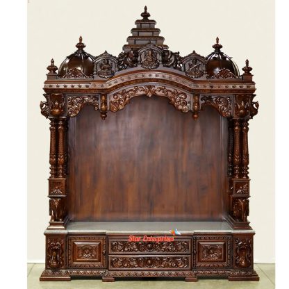 Star Enterprises Wooden ISKCON Puja Mandir Design TMP-030 - Image 3