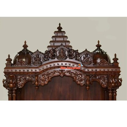 Star Enterprises Wooden ISKCON Puja Mandir Design TMP-030 - Image 4