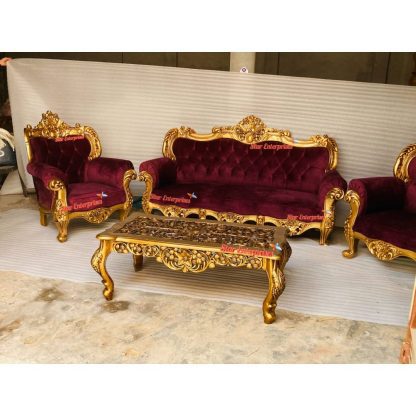 Star Enterprises Wooden Royal Carved Sofa Set SOFA-057 - Image 7