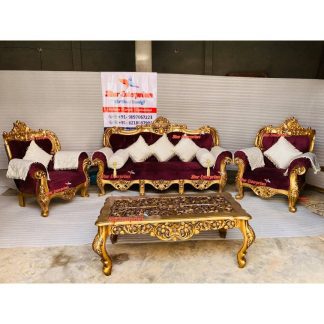 Wooden Royal 5 Seater Sofa Set