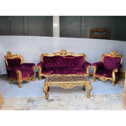 Star Enterprises Wooden Royal Carved Sofa Set SOFA-057 - Image 5