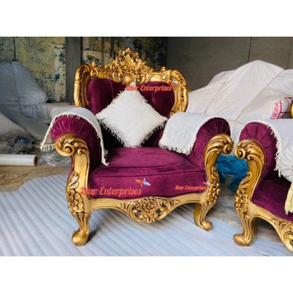 Star Enterprises Wooden Royal Carved Sofa Set SOFA-057 - Image 3