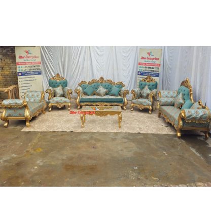 Wooden Royal Luxury Sofa Set with Table
