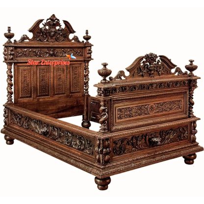 Antique Solid Teak Wood Bed