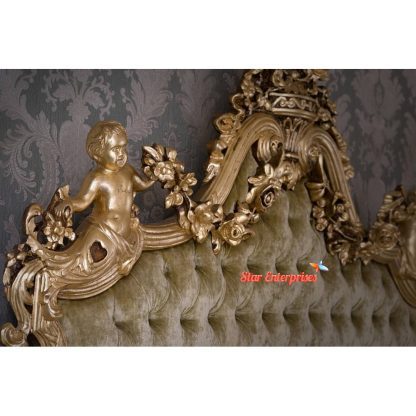 Star Enterprises King Size Teak Wood Royal Bed BD-044 - Image 2