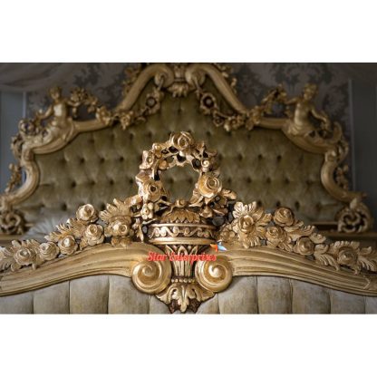 Star Enterprises King Size Teak Wood Royal Bed BD-044 - Image 3