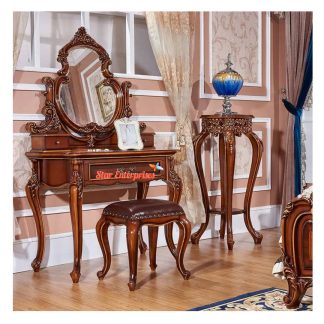 Luxury Antique European Style Carving Dressing Table