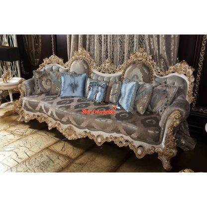 Star Enterprises Luxury Carved Design Handmade Exquisite Sofa Set SOFA-072 - Image 2