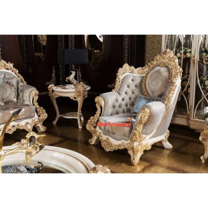 Star Enterprises Luxury Carved Design Handmade Exquisite Sofa Set SOFA-072 - Image 3