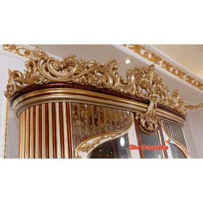Luxury European Style Carving King Size Vitrine CKR-017 - Image 2