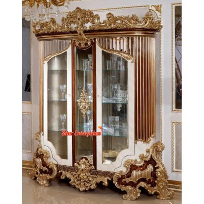 Luxury European Style Carving King Size Vitrine CKR-017 - Image 3