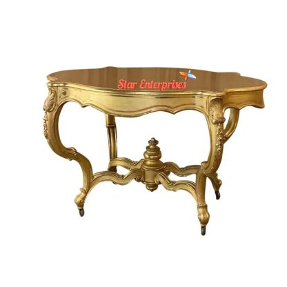 Luxury European Style Hand Carving Side Table