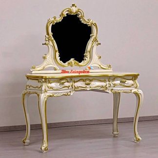 Luxury Exquisite Shiny Carving Dressing Table