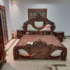 Star Enterprises Teak Wood Dil Wala King Size Bed BD-034 - Image 10