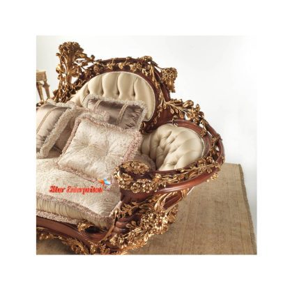 Star Enterprises Royal European Style Hand Carved Diwan Sofa DWN-018 - Image 3