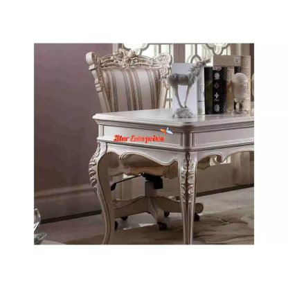 Star Enterprises Stylish Hand Craved Teak Wooden Office Table OFD-01 - Image 3