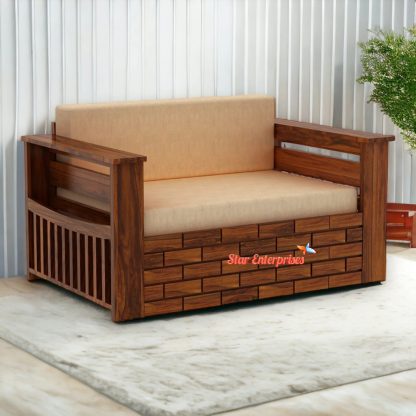 Teak Wood Classic Sofa Cum Bed