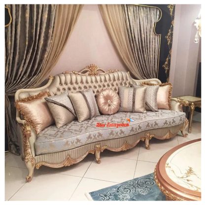 Star Enterprises Teak Wood Designer Sofa Set SOFA-078 - Image 2