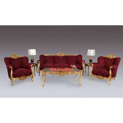 Teak Wood French Style Sofa Set