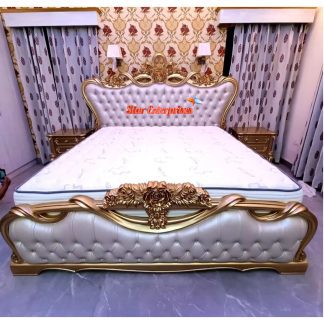 Teak Wood Hand Carved Designer Bed