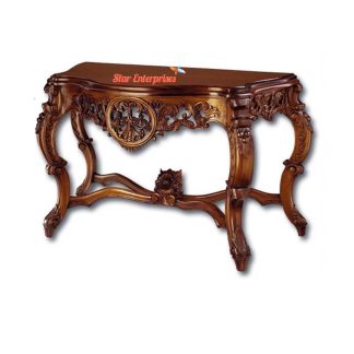 Victorian Style Hand Carved Console Table